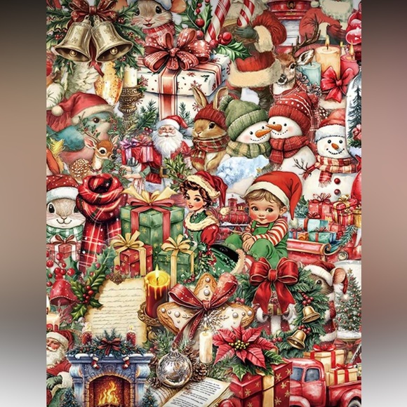 Other - 50pc Vintage Christmas Holiday Sticker Set